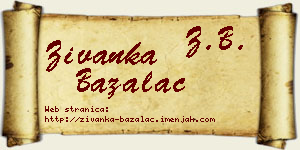 Živanka Bažalac vizit kartica
